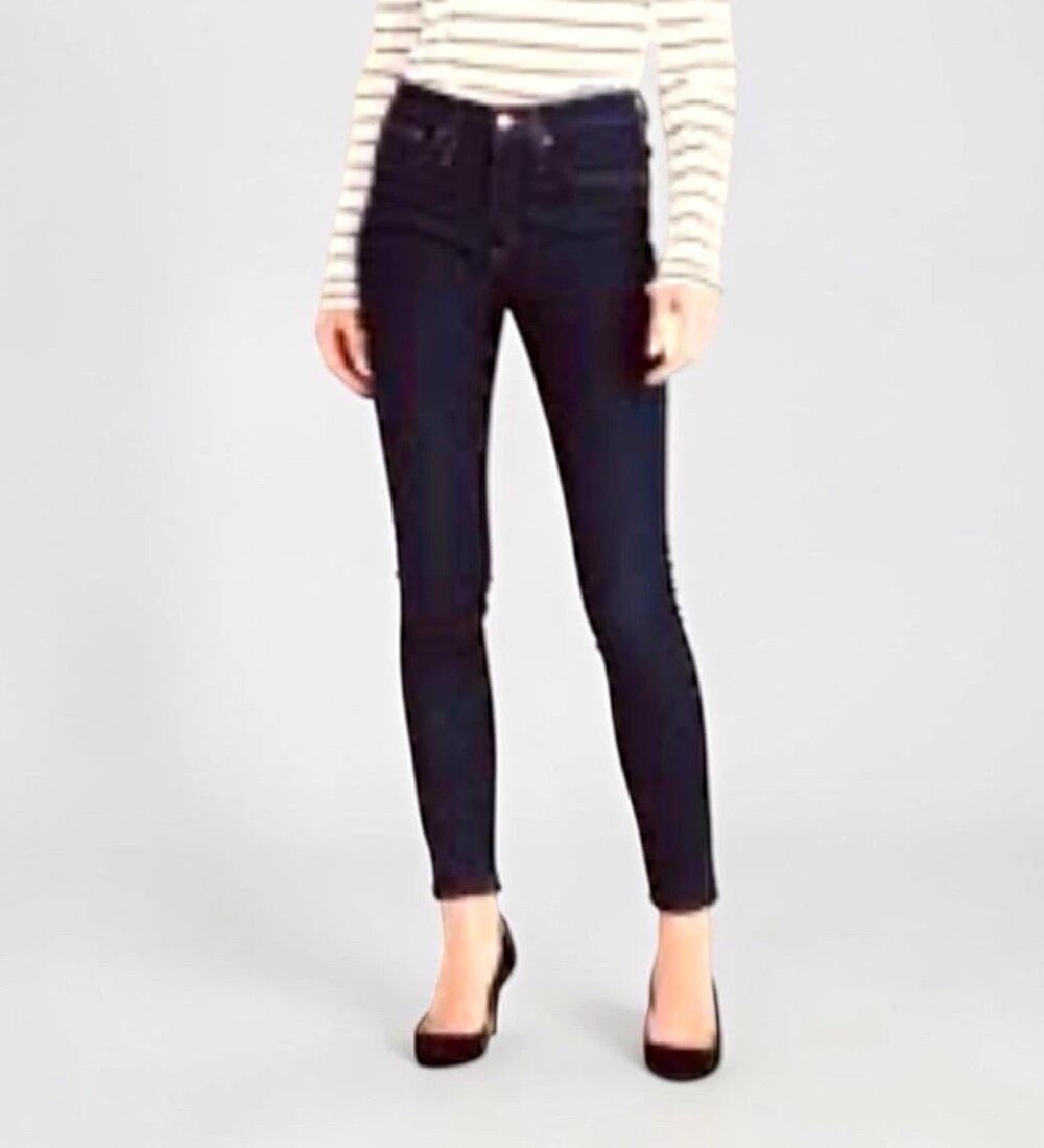 J.Crew High Rise Slim Skinny Jeans Women’s Black Denim Size 32 Toothpick